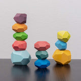 StoneStack - Creative Wooden Stone Stacking Building Blocks