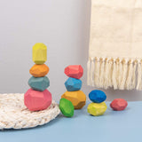 StoneStack - Creative Wooden Stone Stacking Building Blocks