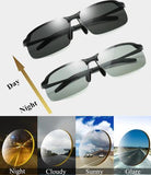 Chameleon Glasses - Auto-Adjusting Photochromic Day and Night Sunglasses