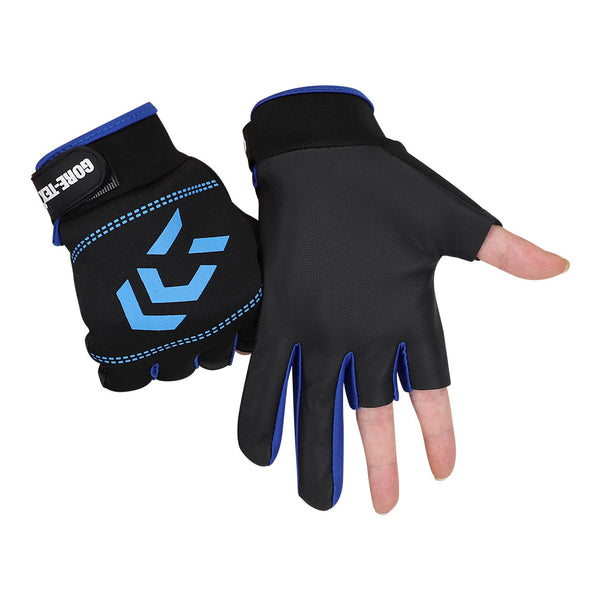 1 Pair Fishing Gloves  Anti-slip 3 Cut Finger