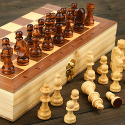 Book Style Magnetic Wooden Chess Set